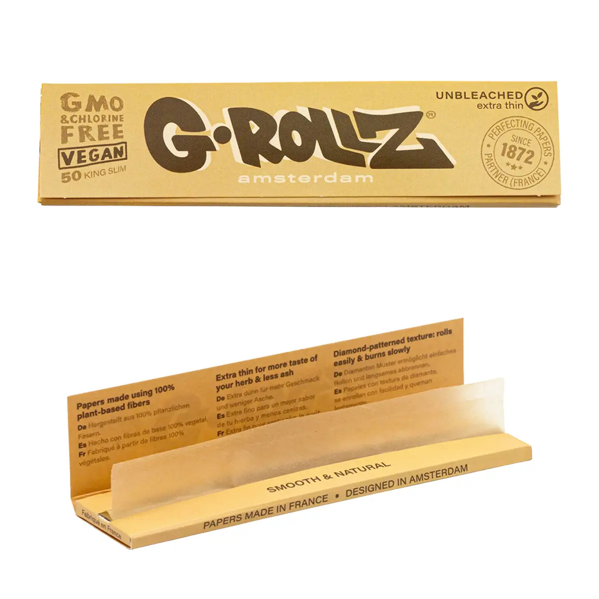 G-Rollz Unbleached Extra Thin KS paberid