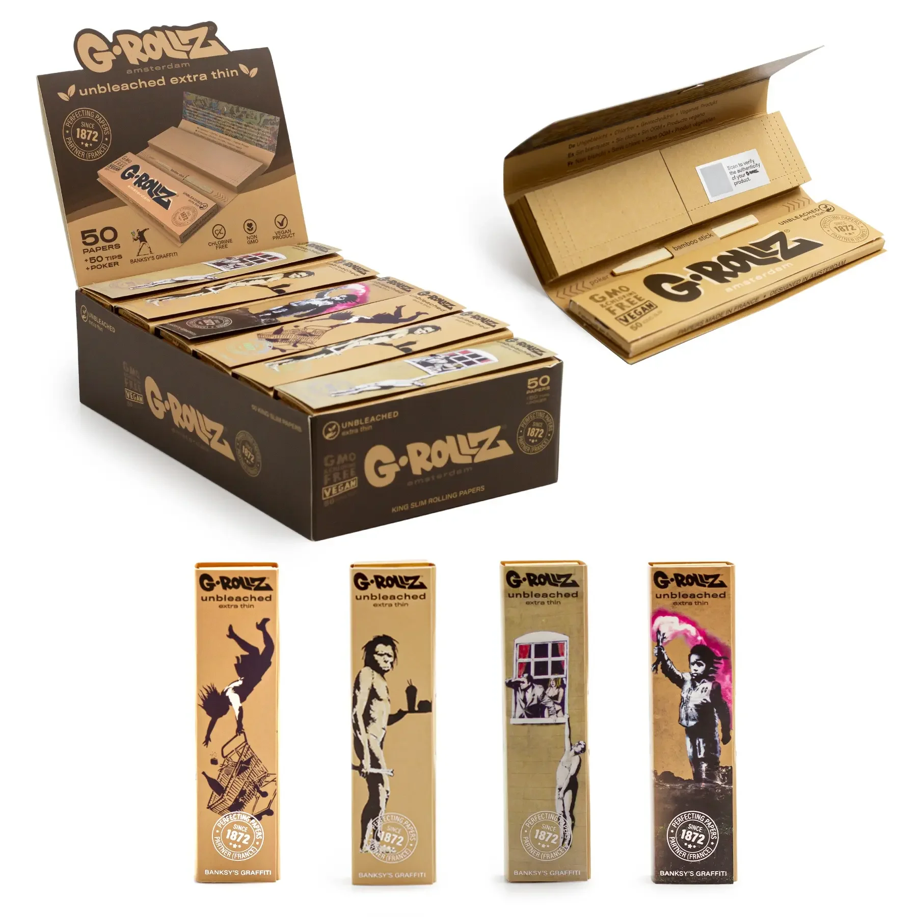 G-Rollz Banksy's Graffiti Unbleached KS paberid